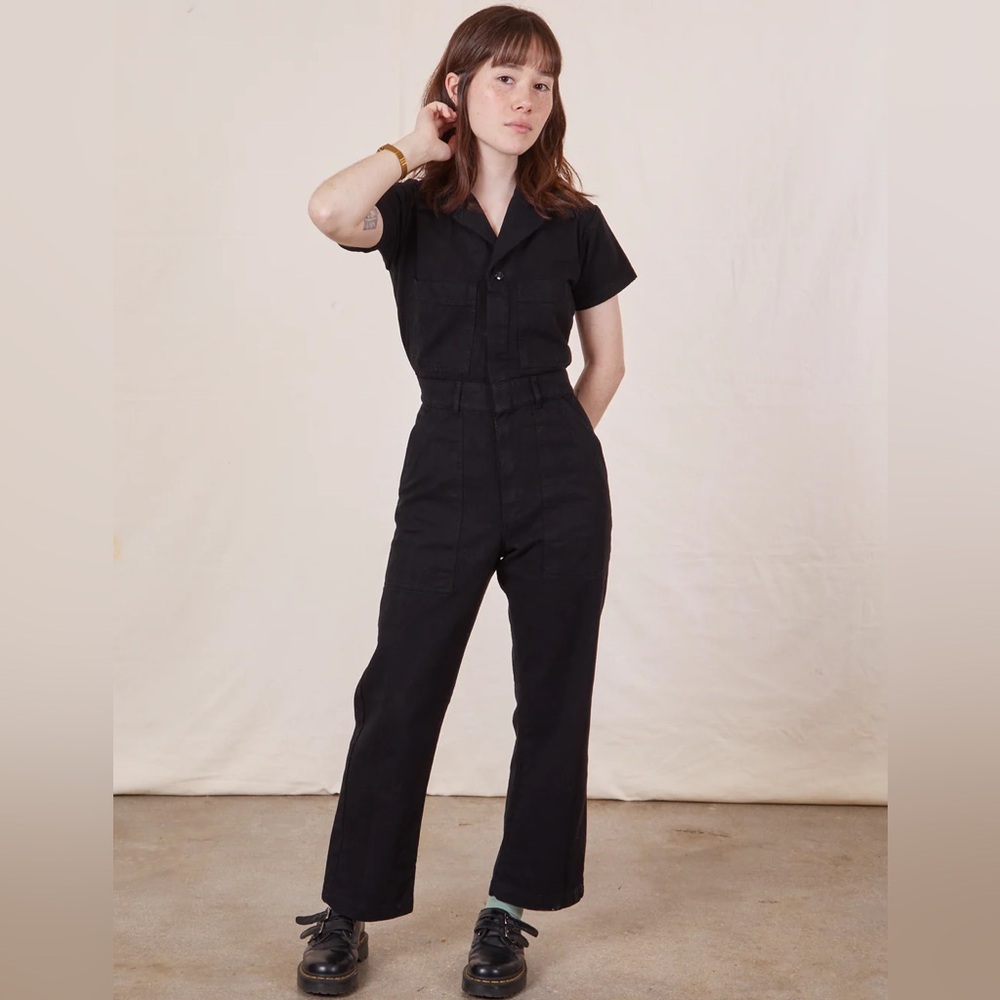 Big Bud Press Short Sleeve Jumpsuit XS Petite — Black